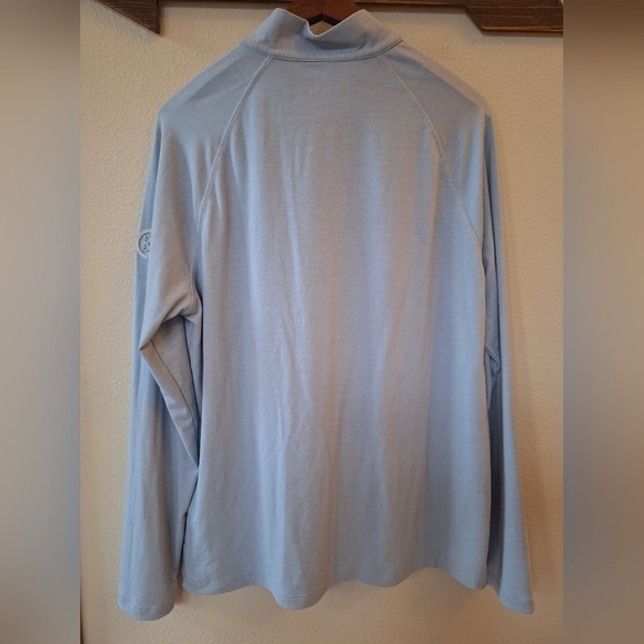 G/Fore Mens Light Blue 1/4 Zip Pullover Golf Layering Shirt Size M - Picture 8 of 8